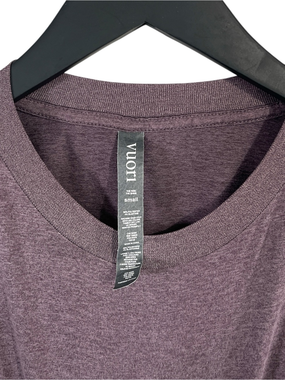Vuori Daydream Crew Lightweight Long Sleeve Tee size Small in Purple - Picture 5 of 6